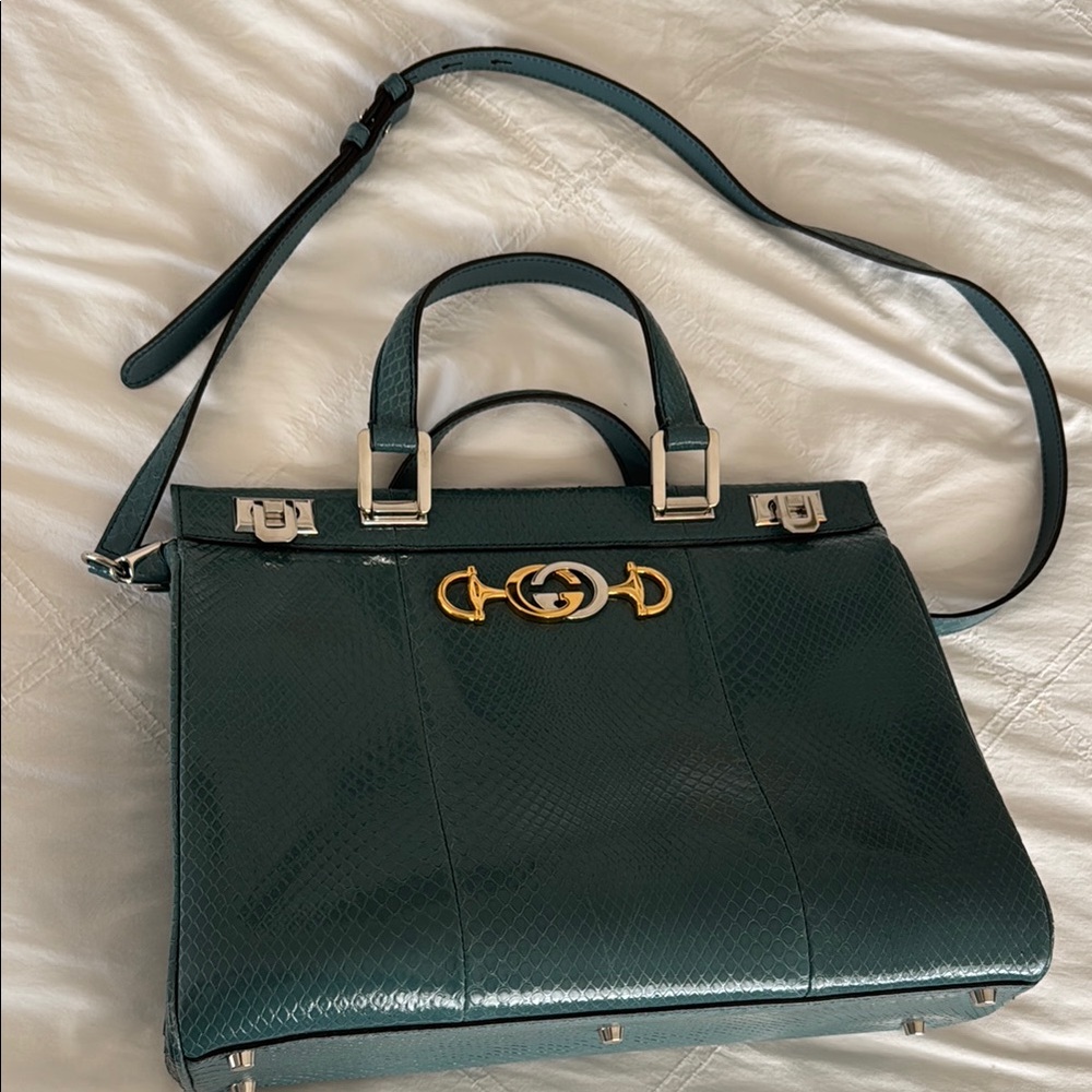 Gucci Green Leather Handbag